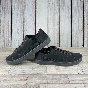 Toms Shoes Womens Size 12 Gray Lenox Lace Up Low Top Sneaker Braided